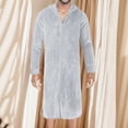 thumbnail image 2 of QHFBli Men's Fuzzy Bath Robe, Plush Long Zip Front Flannel Bathrobe Loungewear Soft Warm Cozy Spa Shower Robe for Winter, 2 of 5