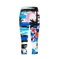 thumbnail image 4 of SELONE Capri Leggings for Women Yoga Crop High Waist Plus Size Gym Leggings Summer Pants Curvy Slim Casual Vacation Pants Pull on Flowers Soft Lightweight Comfy Multicolor M Breathable Beach Pants, 4 of 5