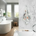 thumbnail image 2 of Yayeee 100% Cotton Hand Towels for Bathroom 16" x 28" Soft Absorbent Kitchen Towel, Cartoon Orange Houses, 2 of 7