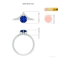 thumbnail image 5 of ANGARA Lab Grown 1 Ct Blue Sapphire & Diamond Chevron Engagement Ring for Women in 14K White Gold (Size-6mm) | September Birthstone, Anniversary, Jewelry Gift for Women | Lab-Grown Blue Sapphire Ring, 5 of 8