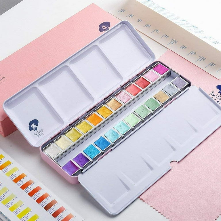 Apolo Arte Professional Series Glitter Solid Watercolor Paint Set 24 Colors  New