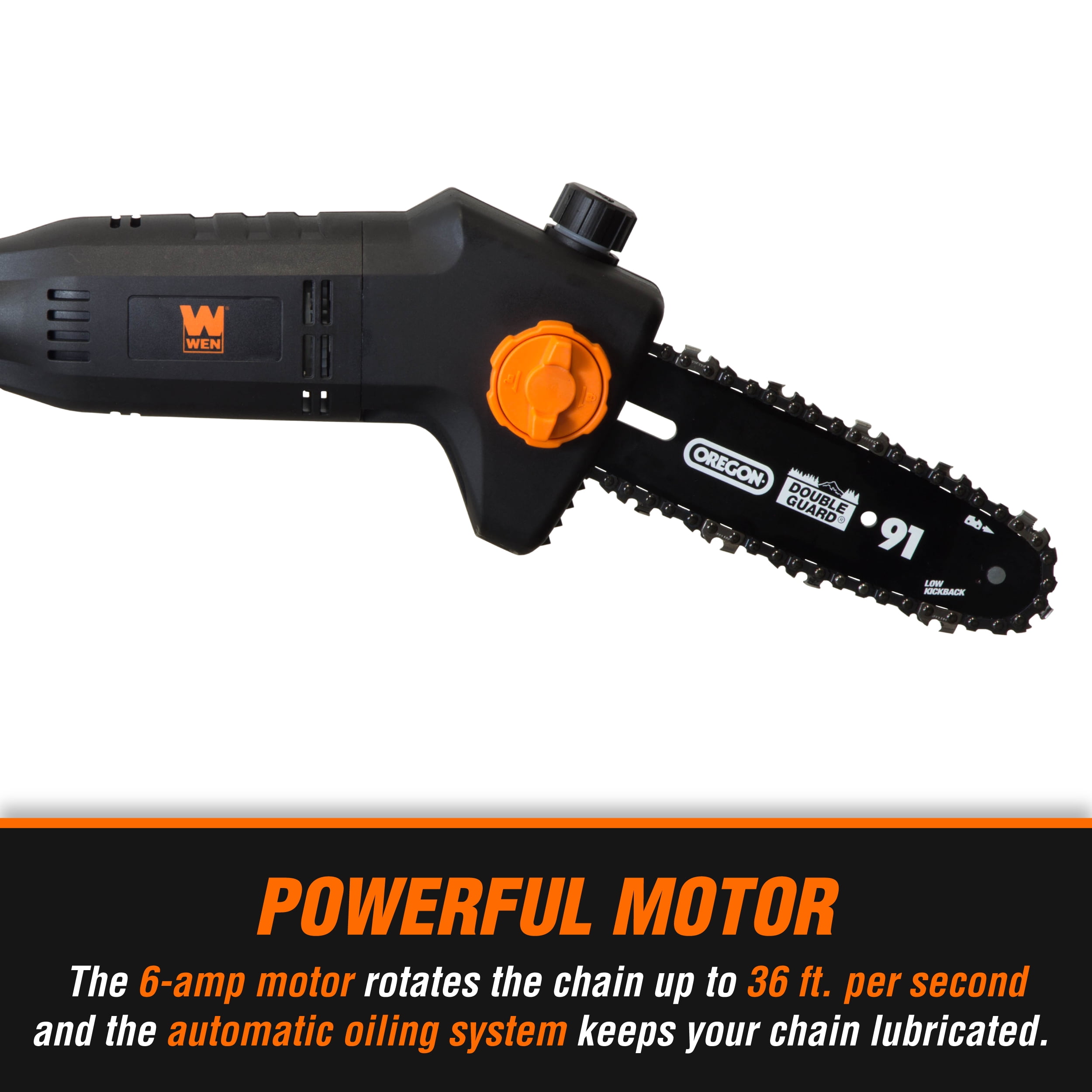 WEN 6 Amp 8 Inch Electric Pole Saw with 8.75 Foot Reach Walmart
