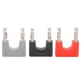 thumbnail image 1 of 1Set U38 4mm Banana Plug Copper Nickel Plated Double Row Banana Connector Red Black Gray Couple Banana Plug, 1 of 5