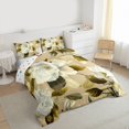 thumbnail image 3 of jejeloiu Chic Flower Floral Queen Comforter Set,Country Botanical Plant Bedding Sets,Yellow White Bedding Comforter Set For Adult,Breathable Home Decor Reversible,3-Piece, 3 of 8