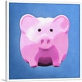 thumbnail image 1 of ARTCANVAS Piggy Bank Painted Home Decor Square Canvas Art Print - Size: 26" x 26" (1.50" Deep), 1 of 9