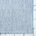 thumbnail image 6 of Unique Loom Outdoor Border Collection Area Rug - Floral Border (5' 1" x 8' Rectangle Aqua/Ivory), 6 of 7