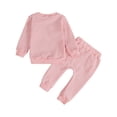 thumbnail image 4 of Zshosam Big Girls Fall Outfits Pattern Girls Clothes Sweatshirt Elastic Waist Sweatpants 2PCs Girls' Clothing Sets Size 2T 3T,(Pink 2-3 Years), 4 of 7