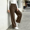 thumbnail image 7 of Women's Corduroy Wide Leg Baggy Pants Elastic High Waist Casual Elastic Waist,Side Pockets,Barrel Loose Fit ,Fashion,Solid Color,Casual Pants,Fall Winter Beach Daily Wear, 7 of 7