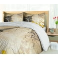 thumbnail image 5 of Ambesonne Eiffel Tower Duvet Cover Sets, Romantic Love Fall, 2-Queen, Beige Charcoal Grey, 5 of 7