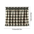 thumbnail image 3 of DeChang Christmas Oven Door Curtain, Plaid Festive Kitchen Half Curtain with Bowknot Lace Ruffle Trim, Washable Easy Install Vintage Holiday Home Appliance Decor,Multicolor A, 3 of 6