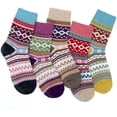 thumbnail image 6 of LEZMORE 5 Pairs Women's Wool Socks Gift Winter Warm Thickened Knit Comfortable Cozy Crew Socks, Womens Vintage Socks, 6-10, 6 of 6