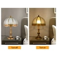 thumbnail image 4 of Antique Table Lamp, Table Desk Reading Light, Glass Lampshade Tabletop Light for Small Space Bedroom Decor for Bedrooms, Dining Rooms, Study Rooms, 4 of 18
