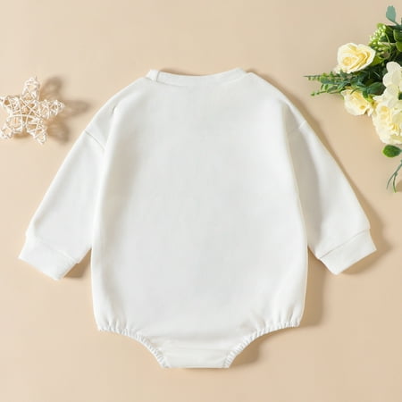 

Cathalem First Birthday Outfit Infant Boys Girls St. Patric.k s Day Long Sleeve Letter Printed Pullover Shirts for Baby Girl White 3-6 Months