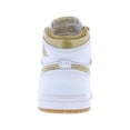 thumbnail image 3 of Nike Jordan 1 Retro High Original Leather Infant/Toddler Shoes Size 7, Color: White/Metallic Gold, 3 of 4