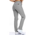 thumbnail image 3 of Pantalones de golf SPOSULEI ligeros de secado rápido para mujer, gris claro S/29, 3 of 6
