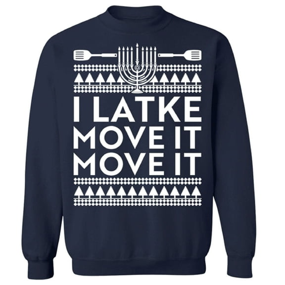 I Latke Move It Men's Ugly Christmas Sweater