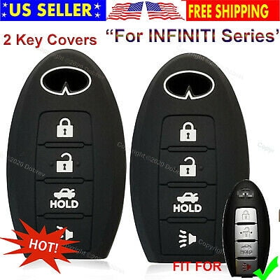 Dobrev 4 Button Silicone Case Cover Keyless Entry Fob Remote Protector Holder Skin Accessories for Infiniti Q50 Q60 Q70 QX50 QX56 QX60 QX80 Key