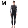 thumbnail image 3 of DivaSail Wetsuits Buceo Traje de buceo Hombre y traje de mujer de manga larga de manga larga Pantalones largos Cuerpo completo Traje de baño transpirable Pieles de buceo Mujeres Negro / blanco 【M】 Noticed OD003283-07, 3 of 7