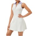 thumbnail image 2 of FcBaudy Robes pour Femmes, Robes d'Été pour Femmes Jupe de Tennis à Revers pour Femmes Séchage Respirant Taille Couleur Contrastante Robe de Sport Décontractée de Mise en Forme Robe pour Femmes, 2 of 6