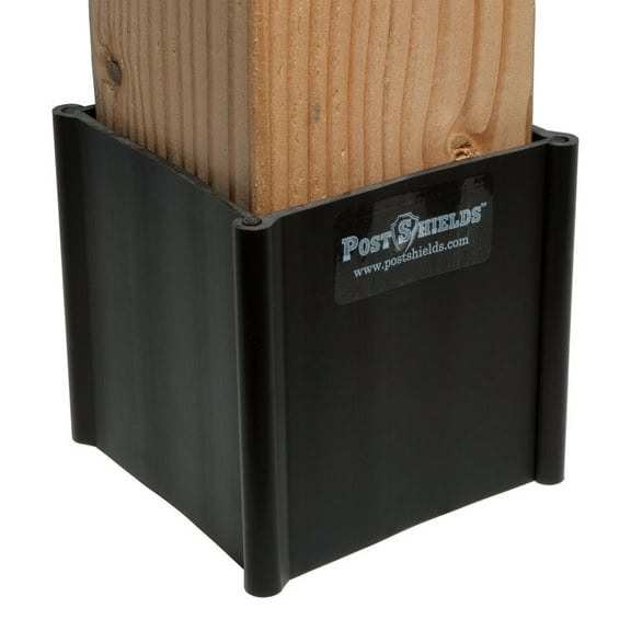 Post Shields Inc. 4 in. H X 4 in. W X 4 in. L Plastic Brown Fence Post Protection