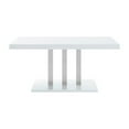 thumbnail image 3 of Brooklyn Rectangular Dining Table White High Gloss and Chrome, 3 of 6