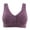 Purple, variant on Front Closure Bras for Women Plus Size No Underwire Push up Stylish Striped Bras Stretch Wide Shoulder Strap Soft Comfort Thin Cup Wireless Front Snap Closing Bralettes Black 58
