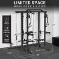 thumbnail image 5 of Mikolo Smith Machine Home Gym, 2100lbs Smith Rack with Cable Crossover, 800lbs Weight Bench and 230 lbs Weight Plate, Home Gym Equipment, 5 of 10