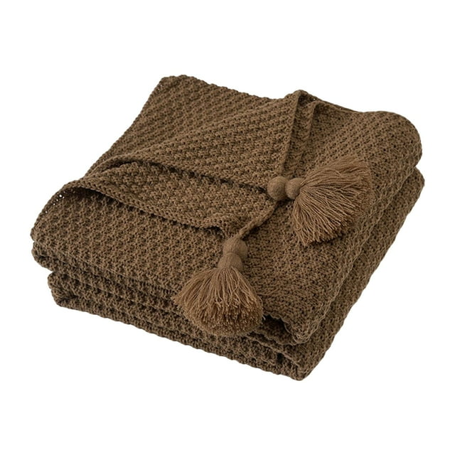 Manta de punto de estilo nórdico, con borla, manta envolvente, toallas de playa, de cama, manta suave para sofá, siesta, dormitorio, viaje en 150cmx200cm perfecl Frazada