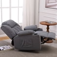 thumbnail image 3 of Sfxingyou  Manual  Swivel Rocker Recliner Chair for Adults with Massage and Heat Glider Rocking Recliner Chairs for Living Room Bedroom Overstuffed Soft Reclining Sofa Chair with Pockets and Cup Hold, 3 of 9