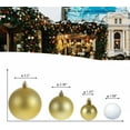 thumbnail image 4 of Christmas Ball Ornaments，Pre-Strung Christmas Tree Decorations，Holiday Hanging Balls-3 Style Shatterproof Plastic Christmas Ornaments Set of 24pcs, 4 of 7