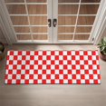 thumbnail image 2 of Red and Black Checkered Pattern Door Rugs,Washable Non Slip Door Mats Indoor,Decorative Door Mats,Entry Mat Indoor for Entrance,Bedroom,Kitchen,Bathroom,16"x47", 2 of 6