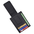 thumbnail image 4 of Genuine Leather Front Pocket Magnetic Money Clip Slim Minimalist Wallet Skull Bone USA Skull USA Flag Eagle USA Logos (USA Eagle), 4 of 6