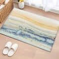 thumbnail image 2 of Yellow Blue Ombre 2'x3' Washable Rug, Abstract Modern Art Fluid Striped Non-Slip Soft Doormat Area Rugs for Entrance Bathroom Bedsides, Carpet for Kitchen Bedroom, Entryway Floor Mat, 2 of 9
