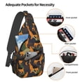 thumbnail image 3 of Lsque German Shepherd Dog Pattern Cross Chest Bag Diagonally – Premium Durable Front Chest Sling with Adjustable Padded Strap, High-Capacity Storage, 3 of 8
