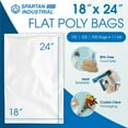 thumbnail image 2 of Bolsas de polietileno Spartan Industrial, 18 x 24 cm, 500 unidades, 1,1 mil, transparentes, 2 of 7