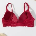 thumbnail image 4 of Tsesme Lace Bras for Women No Underwire Push up Mininizers Spaghetti Strap Lifting Deep V-Neck Bras, 4 of 7