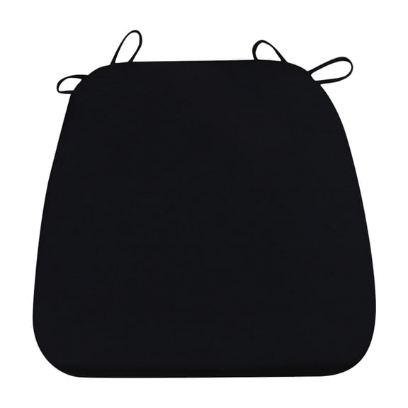 17.3''x16.1'' Thick Chair Cushions for Dining Chairs,1 Pack WaterProof Easy Clean Kitchen Chair Pads with Ties ,High Elastic Foam Soft Chair Cushions for Office Desk Living Room(Black)