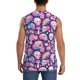 thumbnail image 4 of Balery cartoon rainbow Skull Camisetas sin mangas para hombre, absorbe la humedad y protege contra el mal olor.-X-Large, 4 of 7