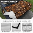 thumbnail image 6 of Whosucclay Paw Print Brown Thickened Cover Blanket Towel Accessories With 4 Storage Pockets for Club Car EZGO Yamaha Icon, Elastic Golf Cart Seat Protector, 6 of 7