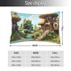 thumbnail image 2 of Fotbe Cartoon Mushroom House Funda de Almohada Decorativa Estilo Occidental, Lujo en Algodón, Fundas para Almohadas King, Cojín Estampado para Decoración del Hogar-20"x30", 2 of 6