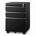 thumbnail image 1 of QinaQin Home/Office Metal Filing Cabinet, Three-Drawer Movable Storage Cabinet, with Lock and Casters, Can Store Letter Paper/a4/Legal Documents, Already Assembled, 1 of 9
