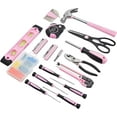 thumbnail image 2 of 142-Piece Household Tool Kit for Home Repair, Hand Tools with Storage Case, 13.39 x 9.25 x 2.95 inch, Pink, 2 of 4