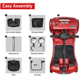 thumbnail image 4 of SEIZEEN Mobility Scooter for Seniors Adults, Heavy-Duty Foldable Electric Powered Scooter, 360° Swivel Adjustable Seat, 330 lb Capacity, 12.5 Miles Range, LED Headlight, Red, 4 of 7