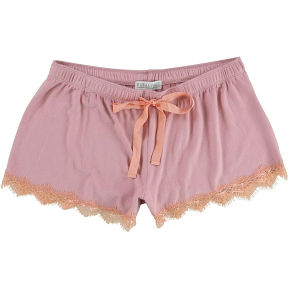 P.J. Salvage Womens Lace Design Pajama Shorts, Pink, Medium