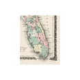 thumbnail image 4 of Historic State Map - Georgia Alabama Florida - Colton 1858 - 23 x 28.34 - Vintage Wall Art, 4 of 5