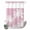 Pink, White, Cream, variant on No Hook Shower Curtain, Sage Green Palm Trees Shower Curtains for Bathroom with See Through Top Window, Farmhouse Tropical Summer Beach Waterproof & Washable Bath Curtain Stall 48"x72"