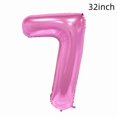 thumbnail image 4 of Set de Globos HAUCIAJEIN Número 7 Rosa de 32" para Cumpleaños, 4 of 4