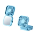 thumbnail image 2 of Fanshiluo Portable Fans With Their Own Vanity Mirrors USB Rechargeable Fan 3-speed Airflow Neck Hanging Suitable For Travel Home Office And Bedroom, 2 of 9