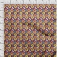 thumbnail image 3 of oneOone Polyester Lycra Brown Fabric Florals Sewing Material Print Fabric By The Yard 56 Inch Wide, 3 of 4