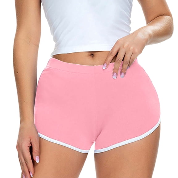 Kcolen Womens Biker Shorts 3 Inch,Ladies Summer Workout Biker Shorts Solid Color High Waist Breathable Lightweight Shorts